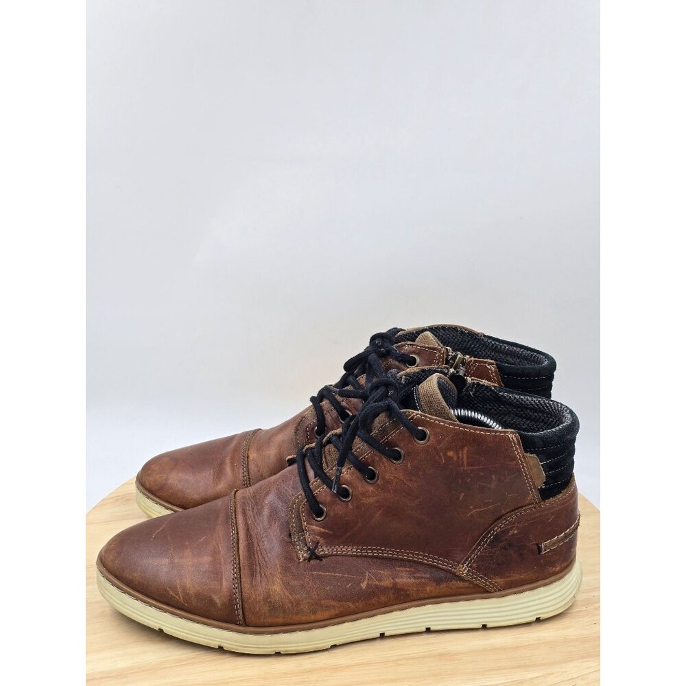 BULL BOXER Adyn Boot Mens Leather Side Zip Lace Up Sneaker Shoes Portugal sz 10 - Picture 2 of 9